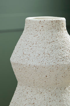 Cream 13.5-inch height vase, product view 3 - 3