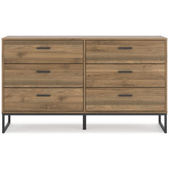 Honey, full front view of dresser - 3