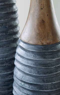Antique Gray/Brown vase set, product view 4 - 4