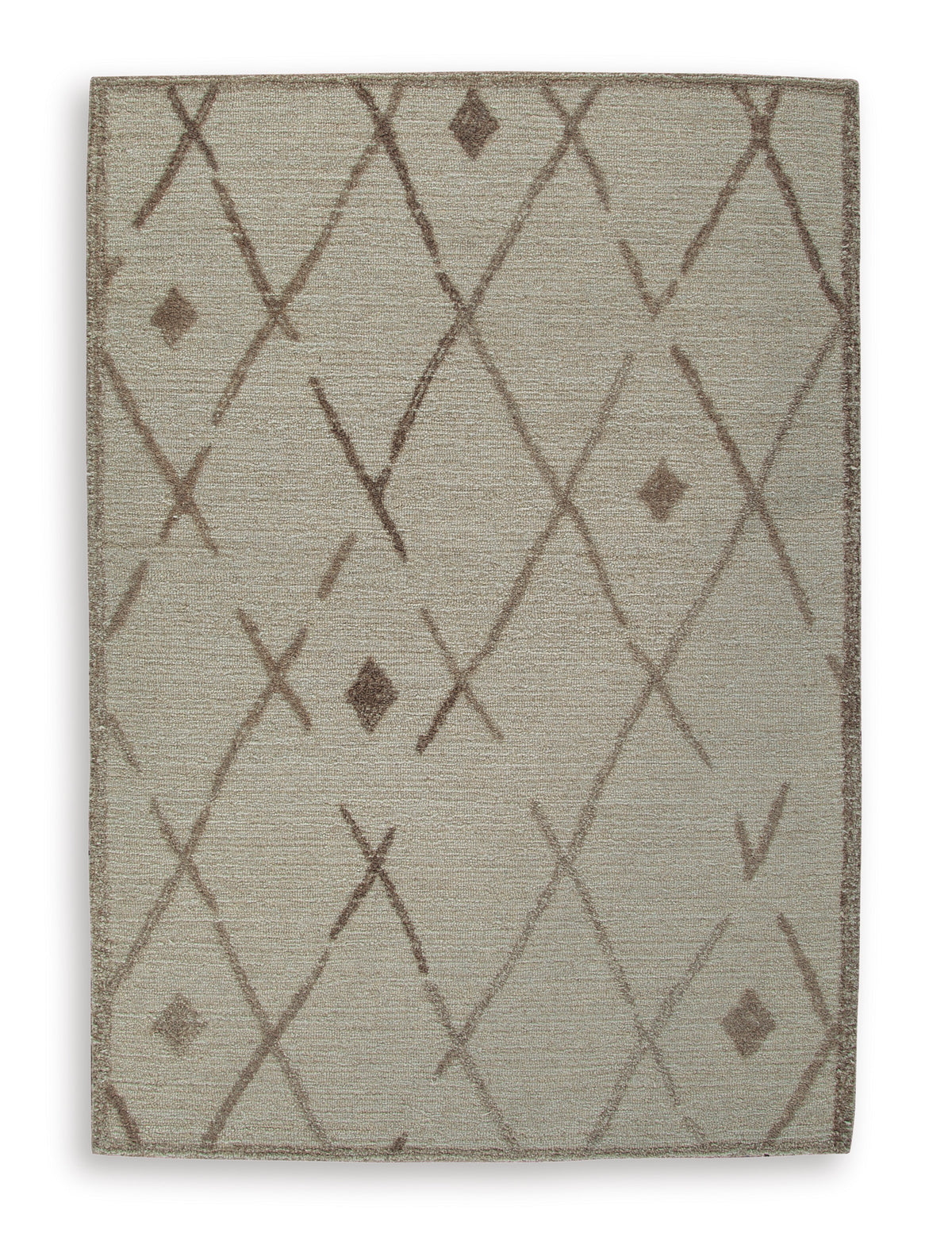 Beige/Brown 60" x 83", complete rug product view