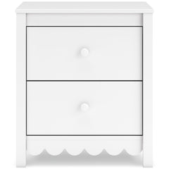 White, full front view of nightstand - 3