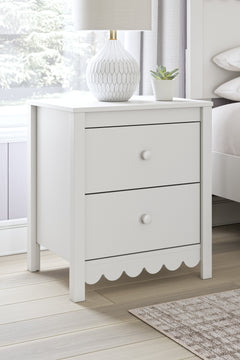 White, nightstand in room setting - 5