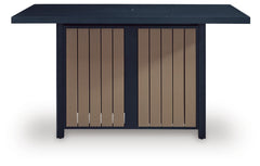Navy Blue/Driftwood, front bar table view - 4