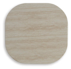 Beige/Dark Brown, marble-look tabletop overhead view - 3