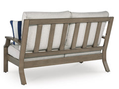 Brown/Beige Loveseat w/Cushion, product view 2 - 2