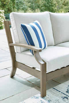Brown/Beige Loveseat w/Cushion, product view 3 - 5