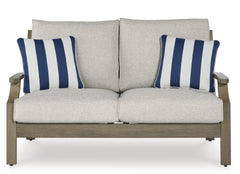 Brown/Beige Loveseat w/Cushion, product view 4 - 3