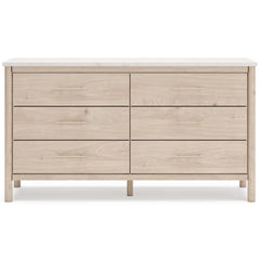 Two-tone, full front view of dresser - 3