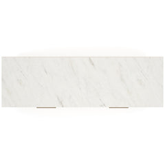 Two-tone, faux marble top detail - 4