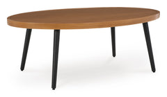 Two-tone Brown Outdoor Coffee Table, full product view - 1