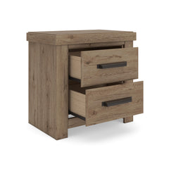 Light Brown / Nightstand, drawers open - 2