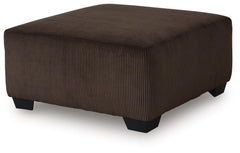 Chocolate, complete ottoman angled view - 1
