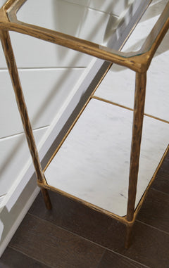 Antique Brass Finish Console Sofa Table, product view 4 - 4