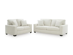 Ivory / Sofa + Loveseat, complete matching set - 5