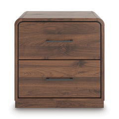 Walnut Brown / Nightstand, front view - 3