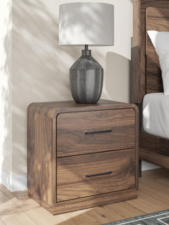 Walnut Brown / Nightstand, room setting; accessories not included - 4