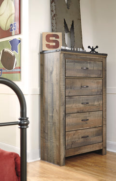 Brown, chest in room setting - 5