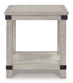 Whitewash Whitewashed Pine Shelf End Table, product view 2 - 2