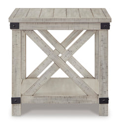 Whitewash Whitewashed Pine Shelf End Table, product view 3 - 3