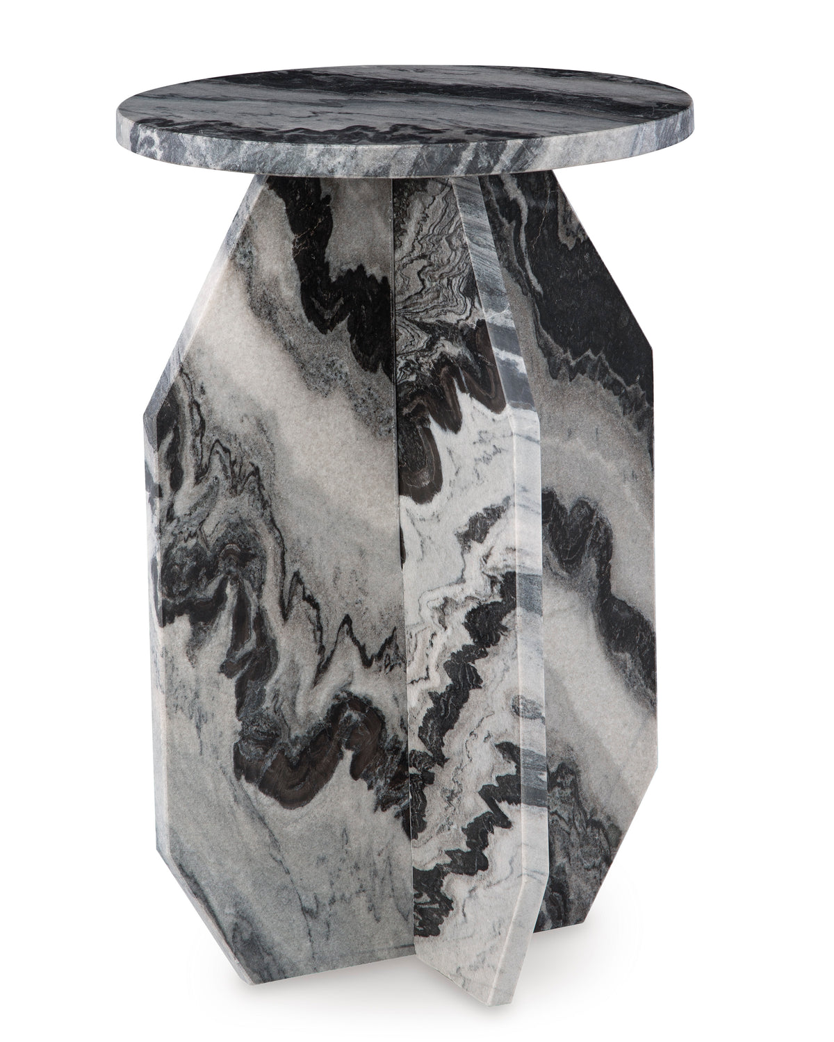 Black/White/Taupe Accent Table, view 1