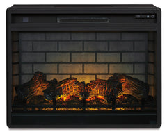 Black 31" Wide, complete fireplace insert front product view - 4