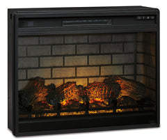 Black 31" Wide, complete fireplace insert right-angle view - 6