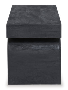 Black Accent Bench, product view 3 - 3