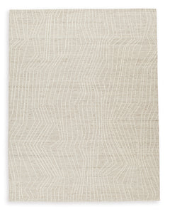 Gray/Ivory 91.88" x 120.75", complete rug product view - 1