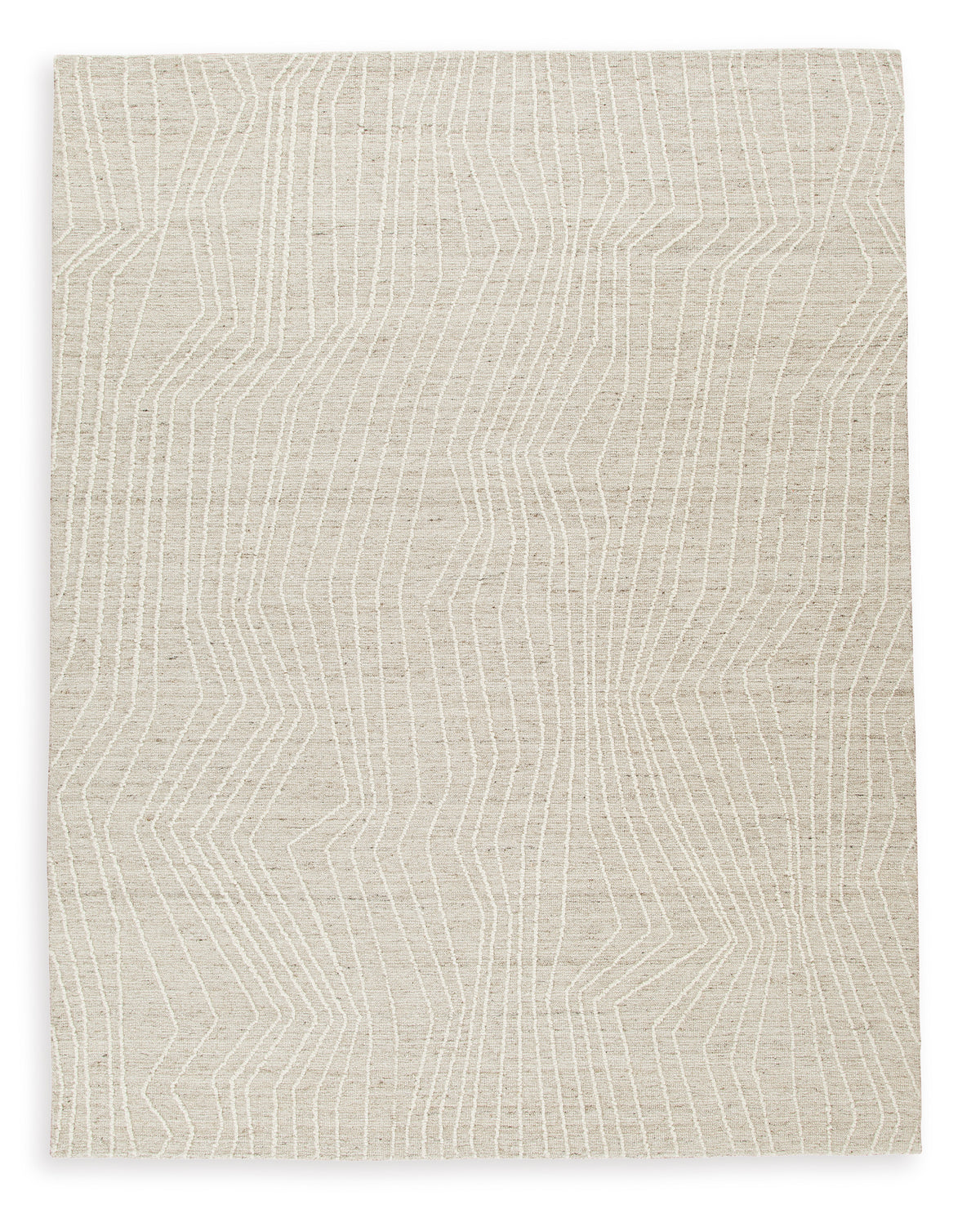 Gray/Ivory 91.88" x 120.75", complete rug product view