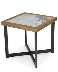 Multi sintered stone square end table, product view 2 - 2
