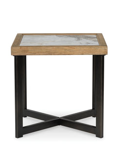 Multi sintered stone square end table, product view 3 - 3
