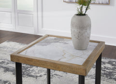 Multi sintered stone square end table, product view 6 - 6
