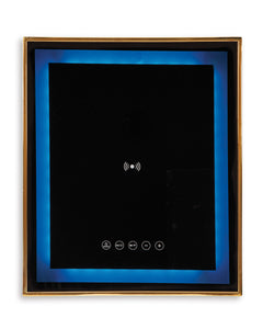 Black/Gold Finish Accent Table with Speaker, view 7 - 6