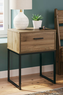 Honey, nightstand in room setting - 5