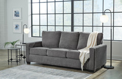 Pewter Queen, complete sleeper sofa in a room; accessories excluded - 10