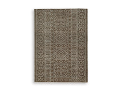 Brown/Ivory 60" x 83.75", complete rug product view - 5