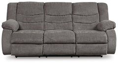 Gray, complete sofa closed front view - 1