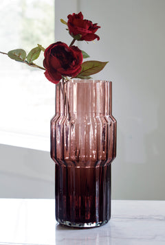 Mauve 13.63-inch height vase set, individual vase view 3 - 7