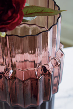 Mauve 13.63-inch height vase set, individual vase view 4 - 8