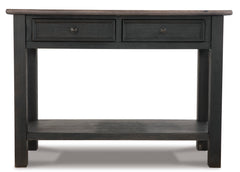Grayish Brown/Black Two-Drawer Console Table, product view 2 - 2