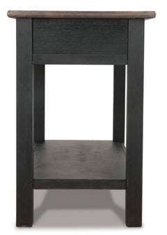 Grayish Brown/Black Two-Drawer Console Table, product view 3 - 3