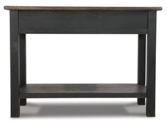 Grayish Brown/Black Two-Drawer Console Table, product view 4 - 4