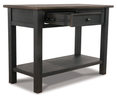 Grayish Brown/Black Two-Drawer Console Table, product view 5 - 5