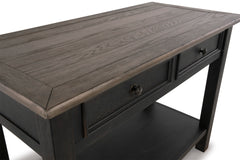 Grayish Brown/Black Two-Drawer Console Table, product view 6 - 6