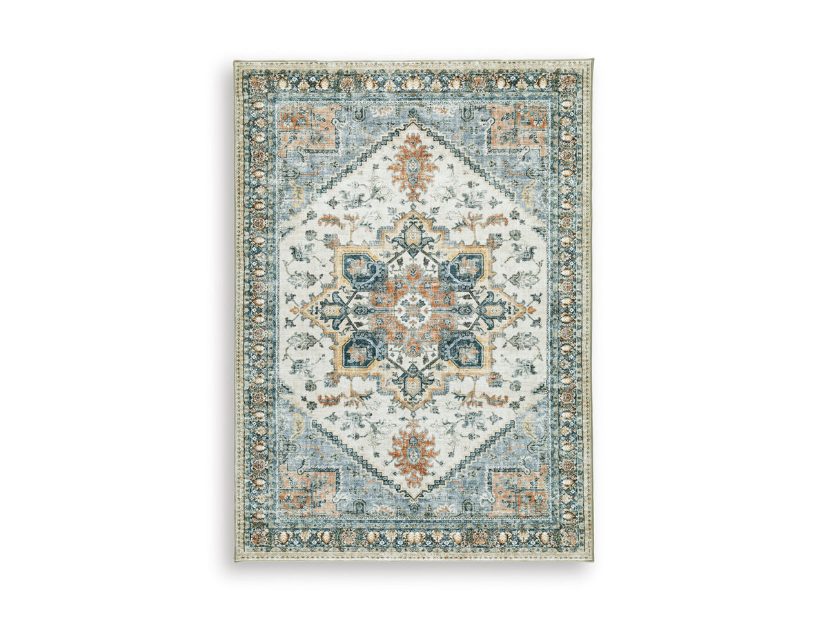 Multi 60.25" x 83.25", complete rug product view