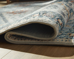 Multi 60.25" x 83.25", rolled rug backing detail - 8