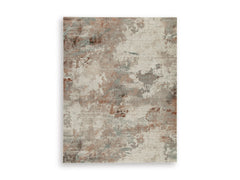 Cream/Gray/Sienna 94.75" x 120.5", complete rug product view - 1