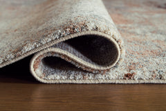 Cream/Gray/Sienna 94.75" x 120.5", rolled rug backing detail - 4