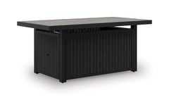 Black/Light Gray Fire Pit Table, full product view - 1