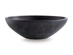 Distressed Black decorative terracotta bowl, product view 2 - 2